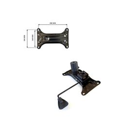Depolife 15 X 25 CM Siyah Tek Kol Metal Şase Tilt Mekanizma Ofis Çalışma Koltuğu Yedek Parça