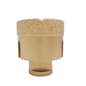 Depolife 65 mm Sarı Elmas Avuç Taşlama Uyumlu M14 Karot Delik Mermer Granit Panç Fayans Beton Kaya Delme Ucu