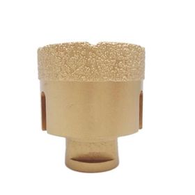 Depolife 65 mm Sarı Elmas Avuç Taşlama Uyumlu M14 Karot Delik Mermer Granit Panç Fayans Beton Kaya Delme Ucu
