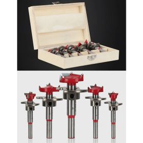 Depolife Ayarlanabilir Ahşap Delik Kesici 15MM 20MM 25MM 30MM 35MM Marangoz Karbür 5 Parça Matkap Ucu Seti