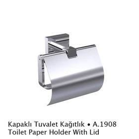 Deppot A.1908 Fenice Krom Kapaklı Tuvalet Kağıtlığı