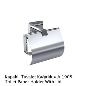 Deppot A.1908 Fenice Krom Kapaklı Tuvalet Kağıtlığı