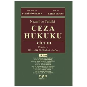 Der Yayınları Cilt III Nazari ve Tatbiki Ceza Hukuku
