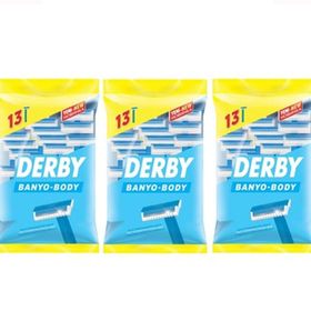 Derby 13'lü Tek Bıçaklı 3 Paket Banyo Tıraş Bıçağı