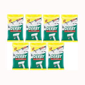Derby 91 Adet Poşet 10 + 3 Hediyeli 7 Paket Tek Tıraş Bıçağı