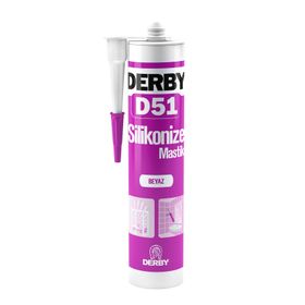 Derby D51 Genel Amaçlı Silikonize 500 gr Beyaz Akrilik Mastik