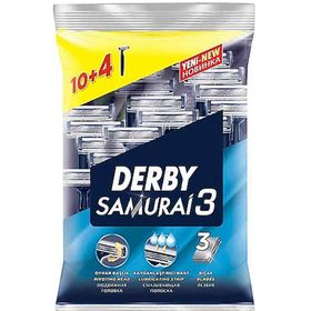 Derby Samurai 3 10+4 Poşet Tıraş Bıçağı