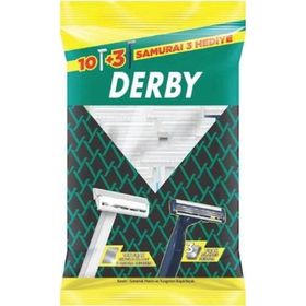 Derby Tek Bıçaklı ve Samurai 10+3 Adet 4 Paket Tıraş Bıçağı
