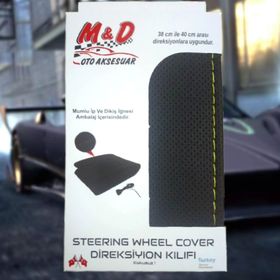 Deri Dikişli Noktalı Dikmeli Direksiyon Kılıfı