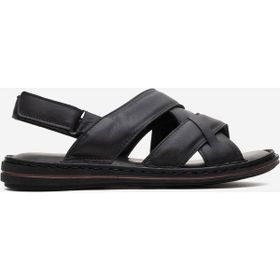 Dericlub 1241 Siyah Erkek Çapraz Bantlı Sandalet