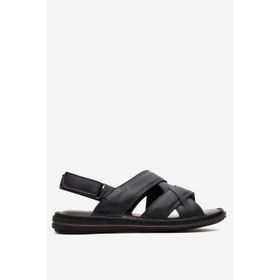 Dericlub 1241 Siyah Erkek Çapraz Bantlı Sandalet