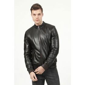 Dericlub E-1015/A Kahverengi Gerçek Deri Erkek Mont