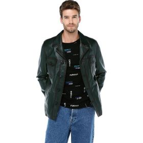 Dericlub E-1024 Deri Yeşil Erkek Ceket