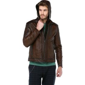 Dericlub E-1055 Kahverengi Deri Erkek Mont