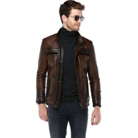 Dericlub E-1066 Deri Camel Erkek Mont