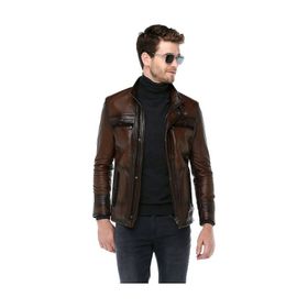 Dericlub E-1066 Deri Camel Erkek Mont