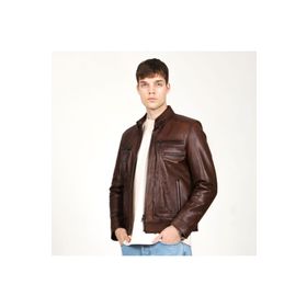 Dericlub E-1084 Camel Antik Deri Erkek Mont Battal