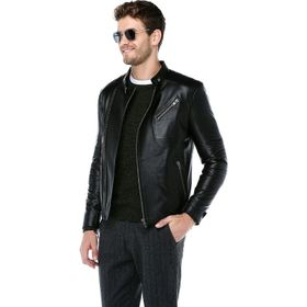 Dericlub E-1087 Siyah Erkek Deri Mont