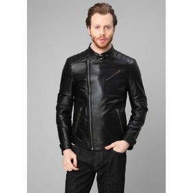 Dericlub E-1087 Siyah Erkek Deri Mont