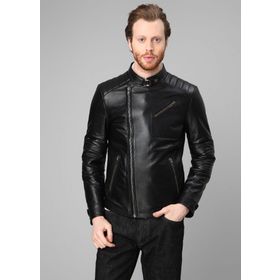 Dericlub E-1087 Siyah Erkek Deri Mont