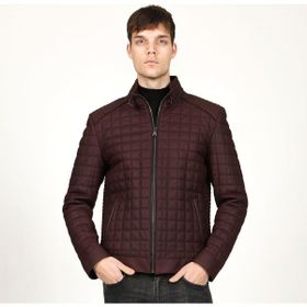 Dericlub E-1203 Bordo Gerçek Deri Erkek Kaban