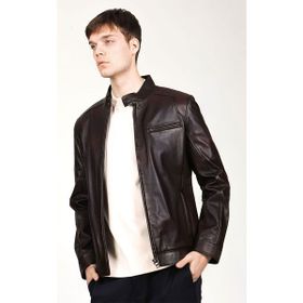 Dericlub E-178 Kestane Gerçek Deri Erkek Mont