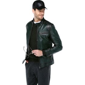 Dericlub E-178 Yeşil Deri Erkek Mont