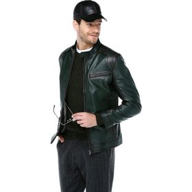 Dericlub E-178 Yeşil Deri Erkek Mont