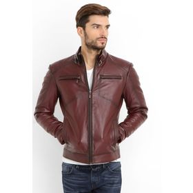 Dericlub E-502 Bordo Erkek Deri Mont