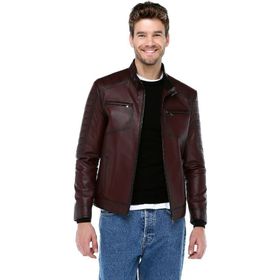Dericlub E-502 Bordo Erkek Deri Mont