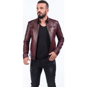 Dericlub E-502 Bordo Erkek Deri Mont