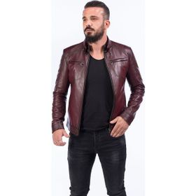 Dericlub E-502 Bordo Erkek Deri Mont