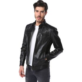 Dericlub E-502 Siyah Erkek Deri Mont