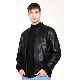 Dericlub Fitkolej Siyah Deri Erkek Mont