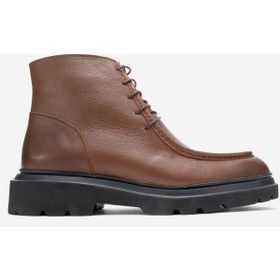 Dericlub FR 54086 Taba Kalın Taban Bağcıklı Gerçek Deri Erkek Bot