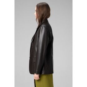 Dericlub WM005 Kahverengi Blazer Kadın Deri Ceket