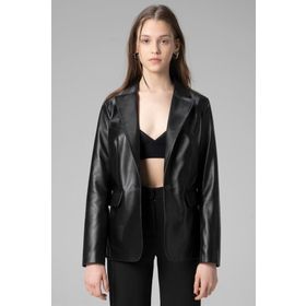 Dericlub WM011 Gerçek Deri Kadın Blazer Ceket