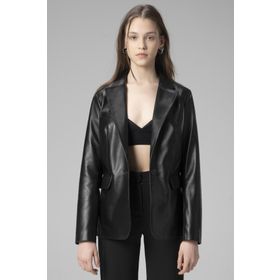 Dericlub WM011 Gerçek Deri Kadın Blazer Ceket