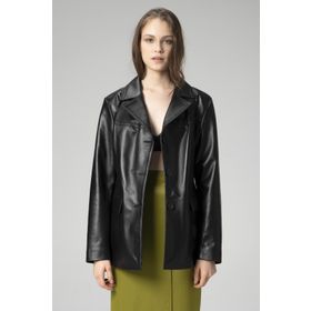 Dericlub WM035 Gerçek Deri Kadın Blazer