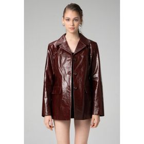 Dericlub WM035 Kanyak Lake Flap Deri Kadın Blazer Ceket