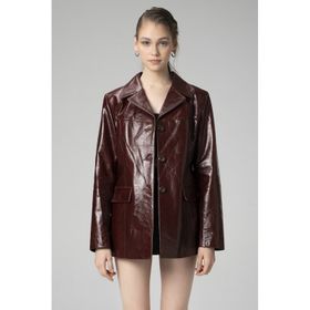 Dericlub WM035 Kanyak Lake Flap Deri Kadın Blazer Ceket