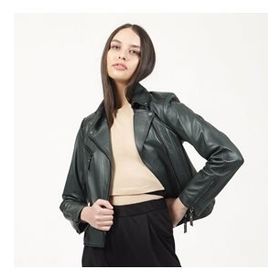 Dericlub YB-2039 Gerçek Deri Camel Antik Kadın Mont