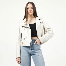 Dericlub YB-2043 Lacivert Deri Kadın Mont