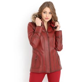 Dericlub YB-2096 Bordo Kadın Kaban