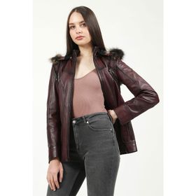 Dericlub YB-2096 Bordo Kadın Kaban