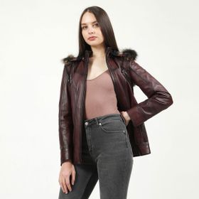 Dericlub YB-2096 Bordo Kadın Kaban