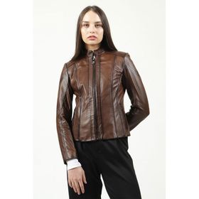 Dericlub YB-2112 Gerçek Deri Camel Antik Kadın Mont