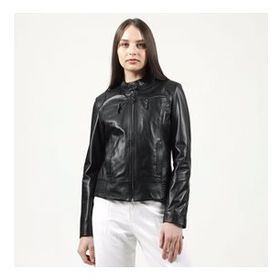 Dericlub YB-2143 Gerçek Deri Bordo Kadın Mont