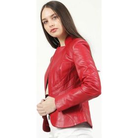 Dericlub YB-2157 Kırmızı Deri Kadın Mont