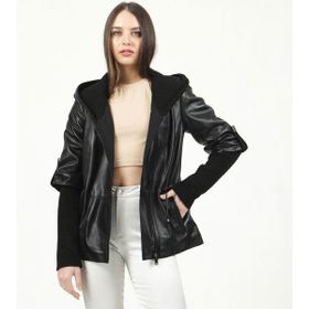 Dericlub YB-2162 Siyah Deri Kadın Kaban